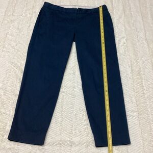 J Crew Women’s Sz 8 Ankle Dark Blue Cotton Blend Crop Dress Pants